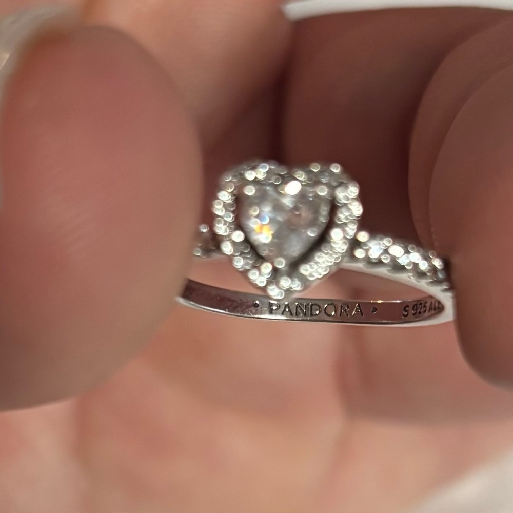 Pandora  Silver Heart Ring - Picture 2 of 4